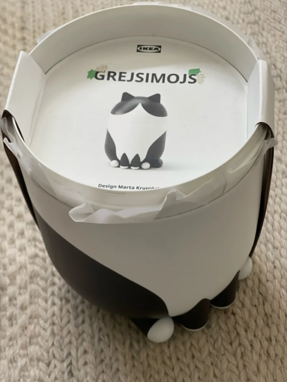 Ikea Black/White Cat Container